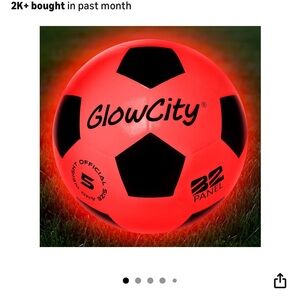 Glow City Orange Light Up Soccer Ball Size 5